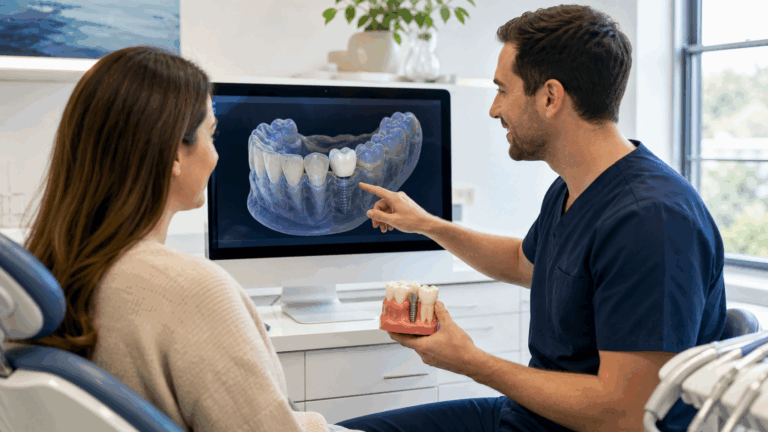 Blog 7 Dental implants candidate evaluation with imaging and implant model